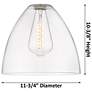2_Crown Point Bristol 12" Wide Brushed Brass Flush Mount With Clear Shade more views