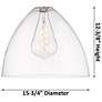 2_Crown Point Bristol 16"W Brushed Brass Cord Pendant With Clear Shade more views