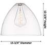 2_Crown Point Bristol 16" Wide Brushed Brass Flush Mount With Clear Shade more views