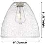 2_Crown Point Bristol 9"W Polished Nickel Flush Mount With Seedy Shade more views