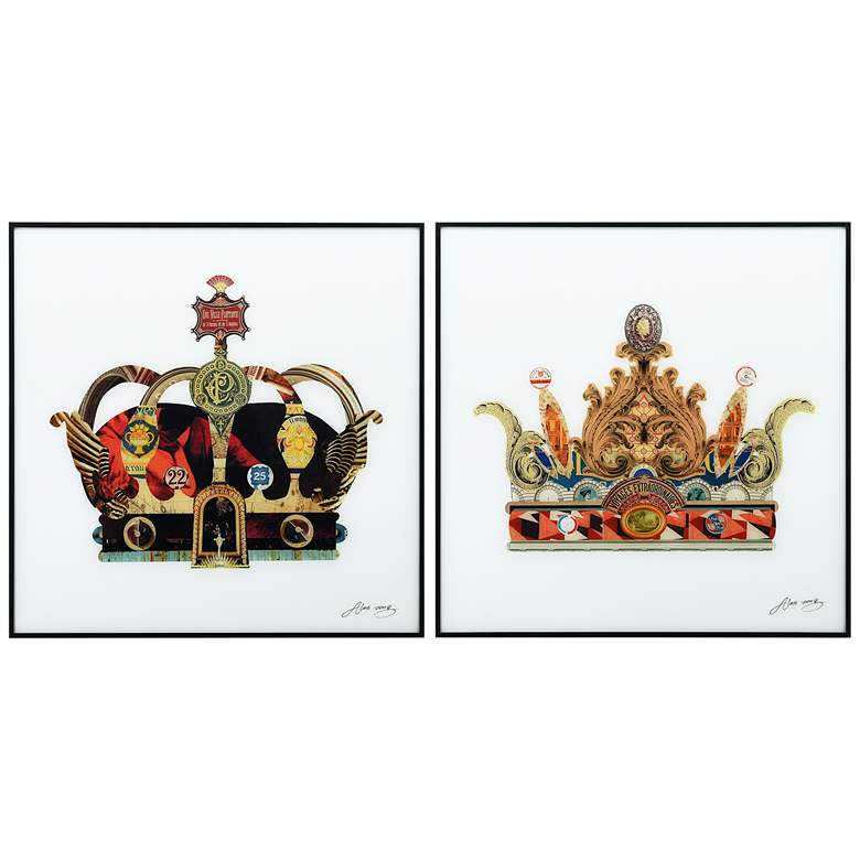 Image 2 Crown w/Round Arches and Crown w/Curved Spires Wall Art Set