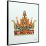 Crown with Curved Spires 24" Square Framed Printed Wall Art