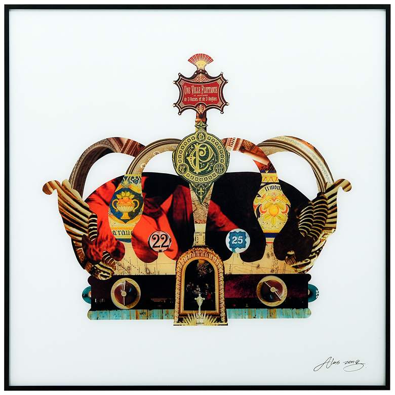 Image 2 Crown with Round Arches 24" Square Framed Printed Wall Art