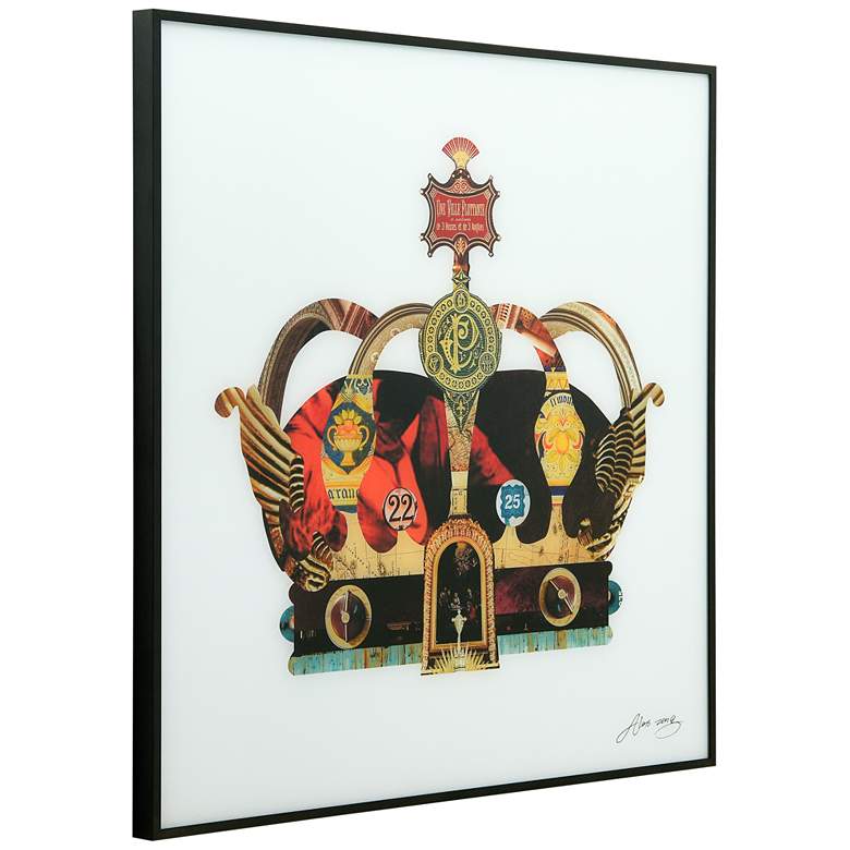 Image 4 Crown with Round Arches 24" Square Framed Printed Wall Art more views