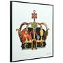 Crown with Round Arches 24" Square Framed Printed Wall Art