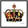 Crown with Round Arches 30" Square Glass Framed Wall Art