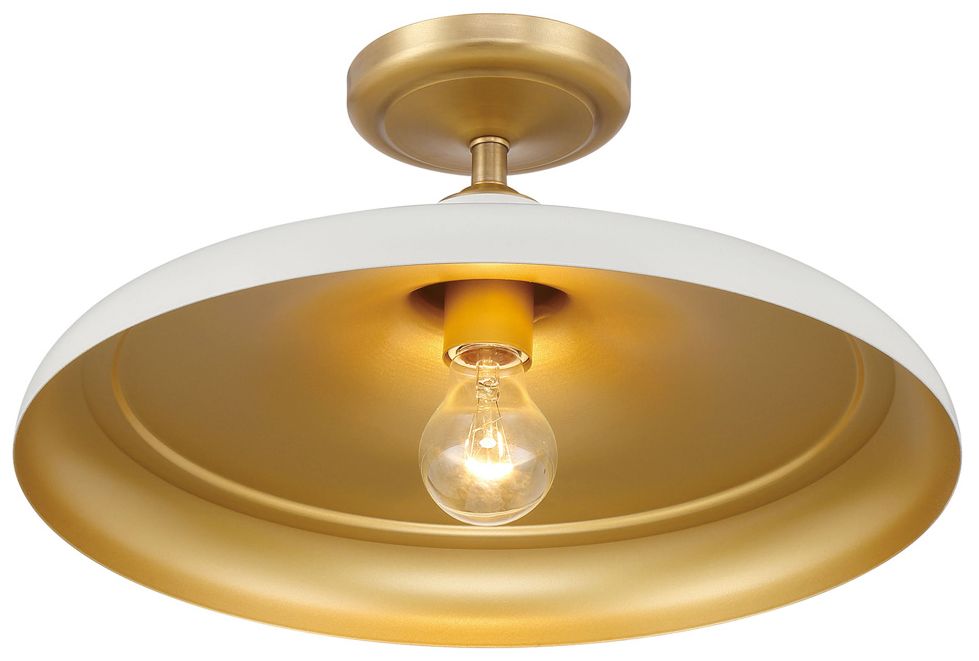 Image 5 Crowne 16" Wide Legacy Brass Ceiling Light more views