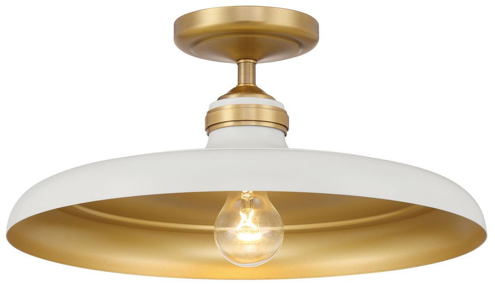 Image 6 Crowne 16" Wide Legacy Brass Ceiling Light more views