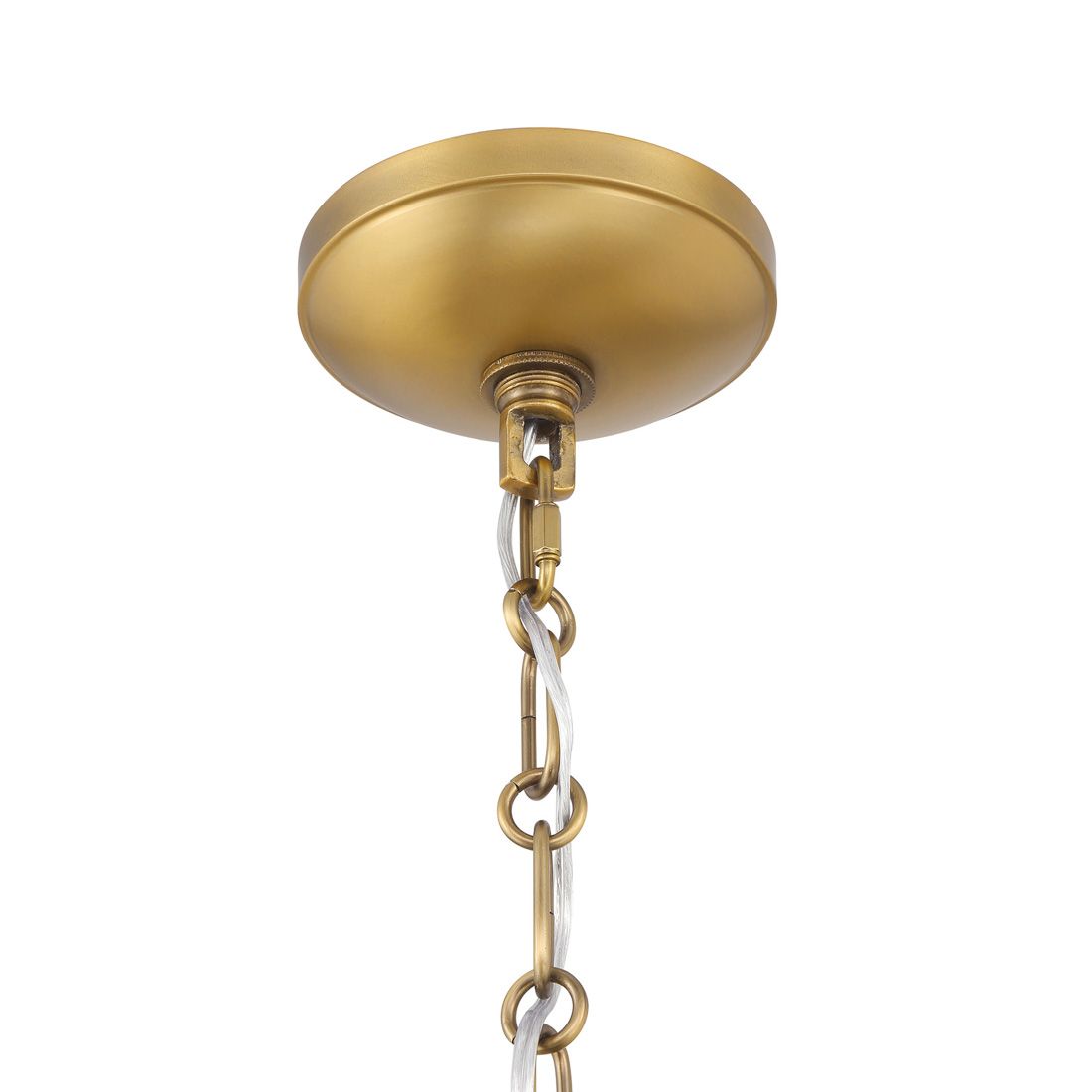 Crowne 16" Wide Matte Black and Legacy Brass Pendant Light