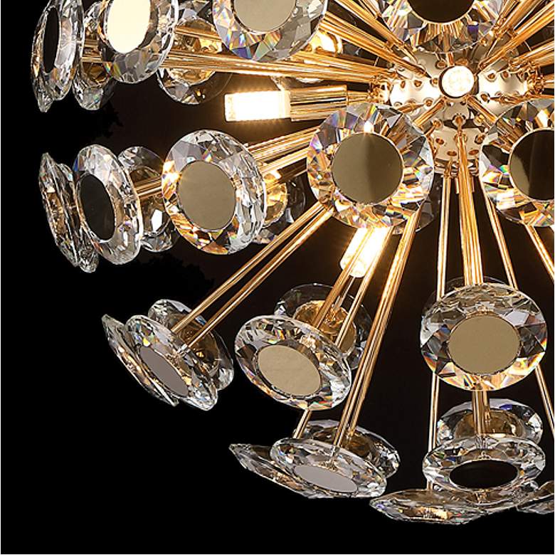 Image 2 Crowne 23 3/4" Wide Gold 12-Light Round Sputnik Chandelier more views