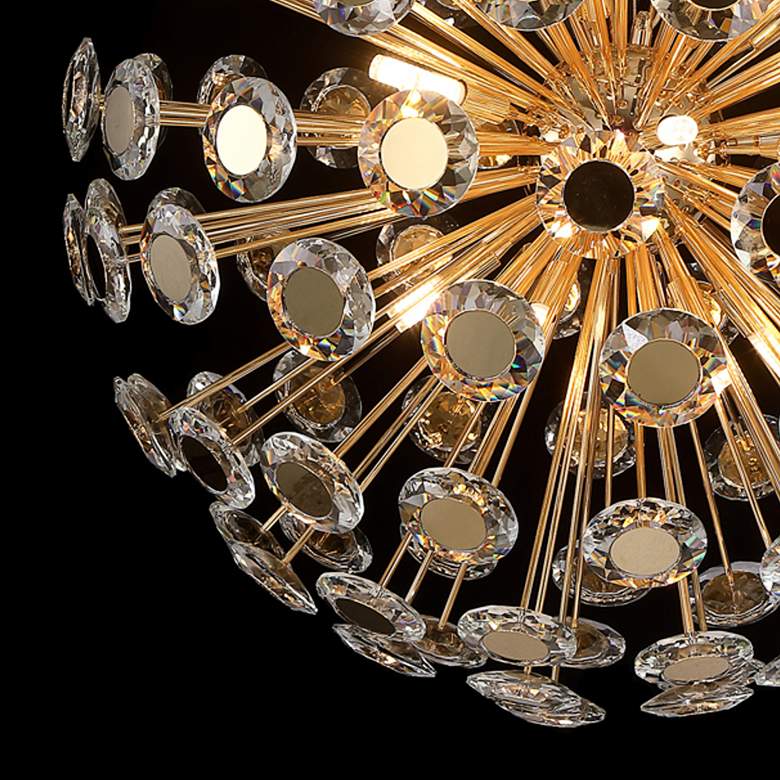 Image 2 Crowne 31 1/2 inch Wide Gold 12-Light Round Sputnik Chandelier more views