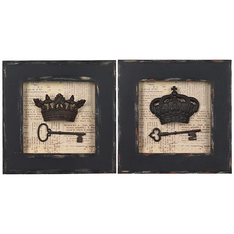 Image 1 Crowns and Keys 12 inch Square Wall Art