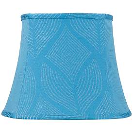 Image1 of Crowsnest Blue Square Lamp Shade 10/10x14/14x11 (Spider)