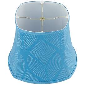 Image4 of Crowsnest Blue Square Lamp Shade 10/10x14/14x11 (Spider) more views