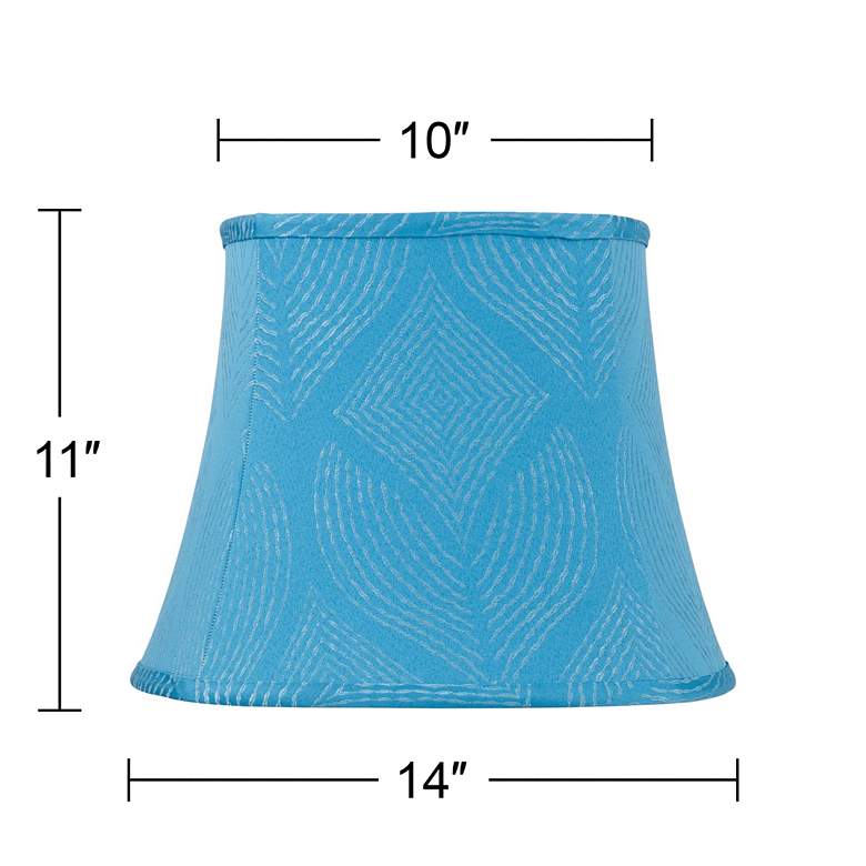 Image 7 Crowsnest Blue Square Lamp Shade 10/10x14/14x11 (Spider) more views