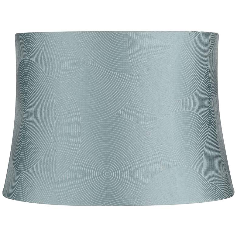 Image 1 Croydon Blue Drum Lamp Shade 13x15x10.5 (Spider)