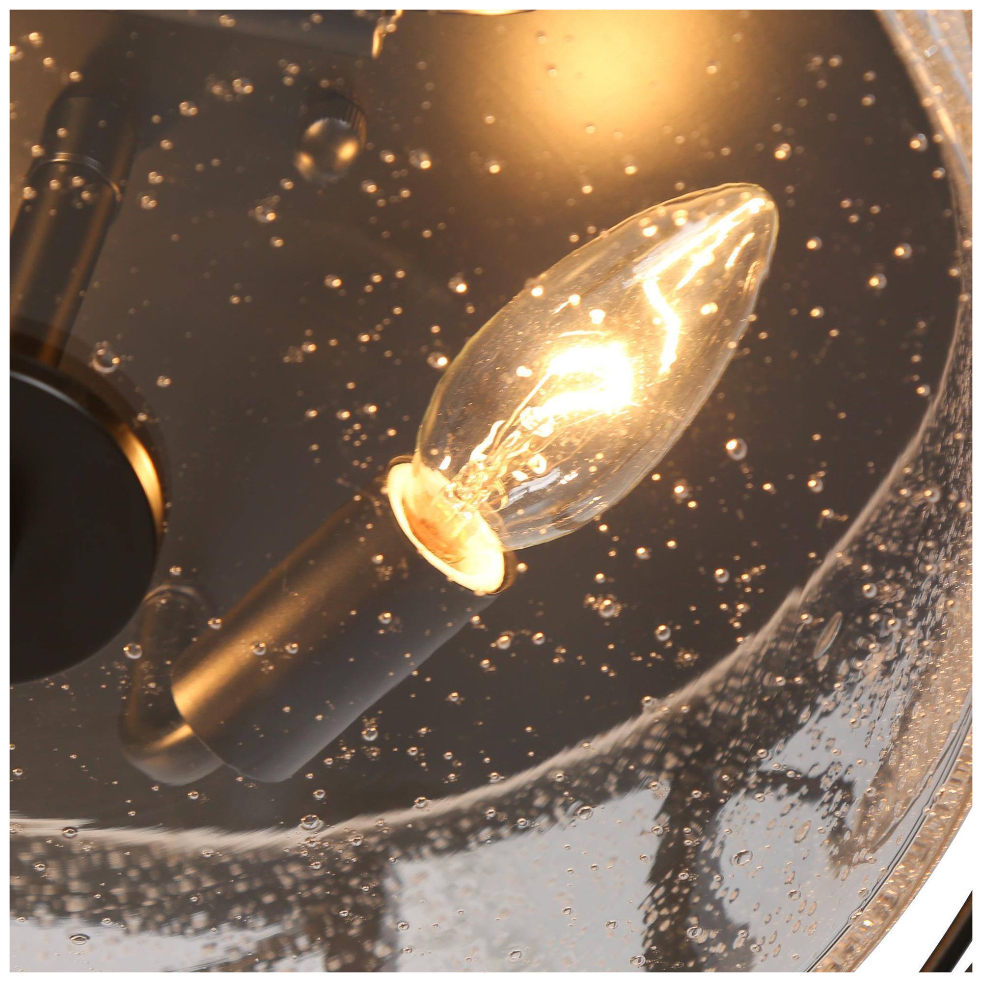 Image 4 Crslin 13" Wide Black Drum Glass 3-Light Ceiling Light more views