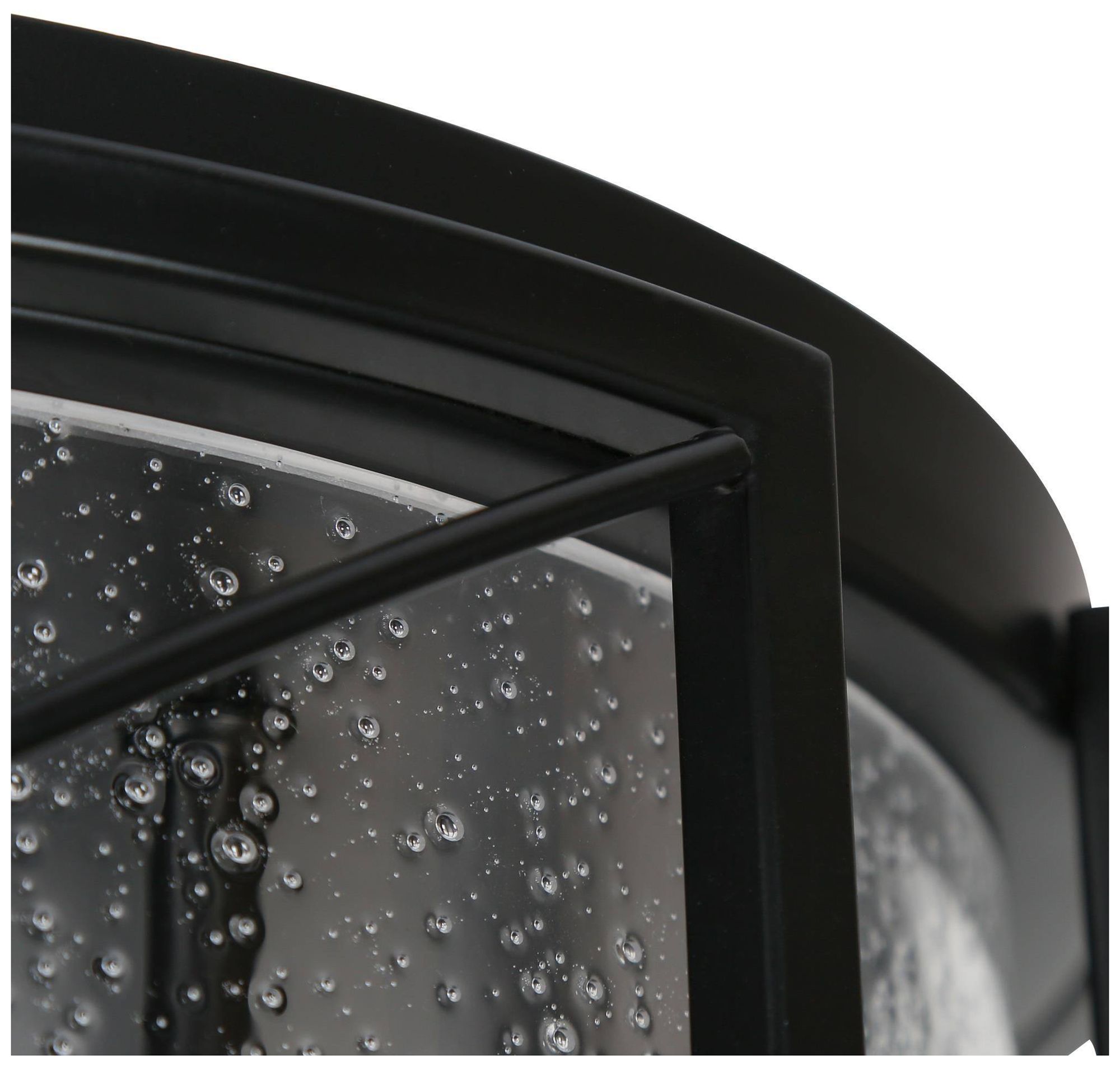 Image 6 Crslin 13" Wide Black Drum Glass 3-Light Ceiling Light more views