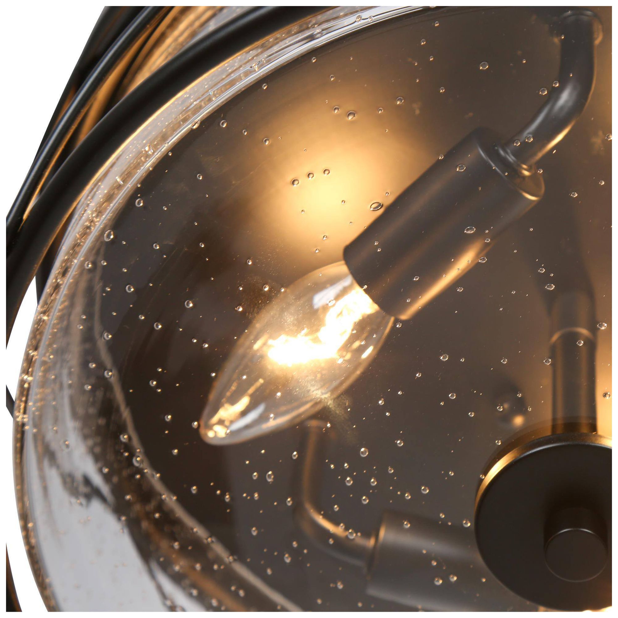 Image 6 Crslin 13" Wide Drum Seeded Glass 3-Light Ceiling Light more views