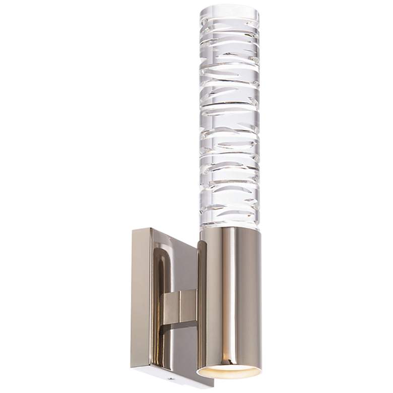 Image 2 Cru 13 3/4" High Polished Nickel ADA LED Wall Sconce