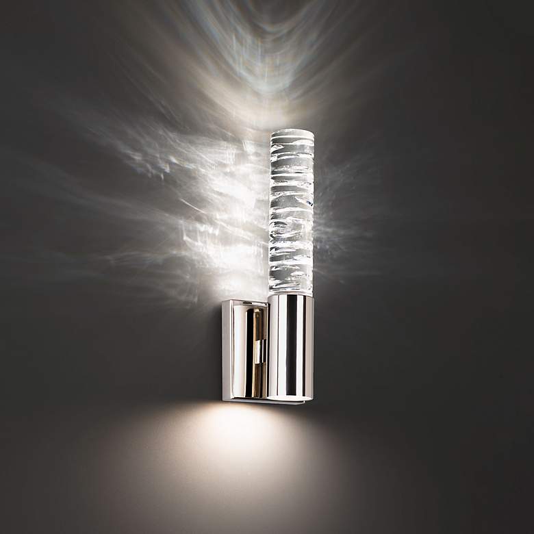 Image 5 Cru 13 3/4" High Polished Nickel ADA LED Wall Sconce more views