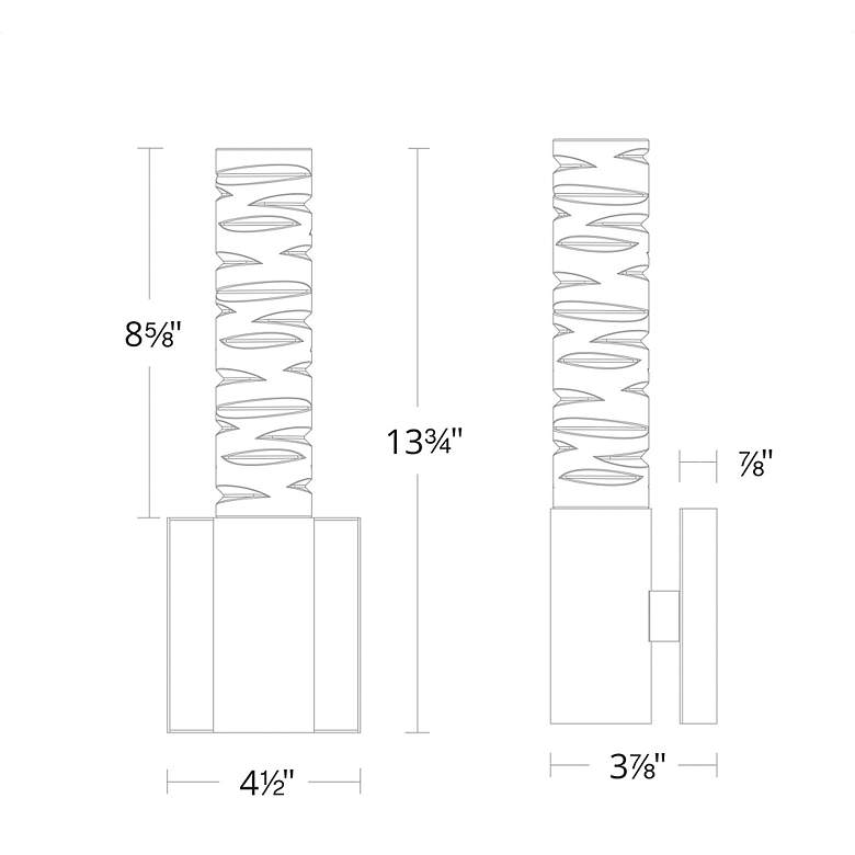 Image 7 Cru 13 3/4" High Polished Nickel ADA LED Wall Sconce more views