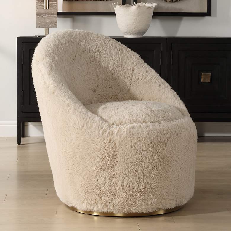 Image 3 Crue Caramel Toned Swivel Chair more views