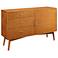 Cruise 52" Wide Acorn Finish 3-Drawer Mid-Century TV Console