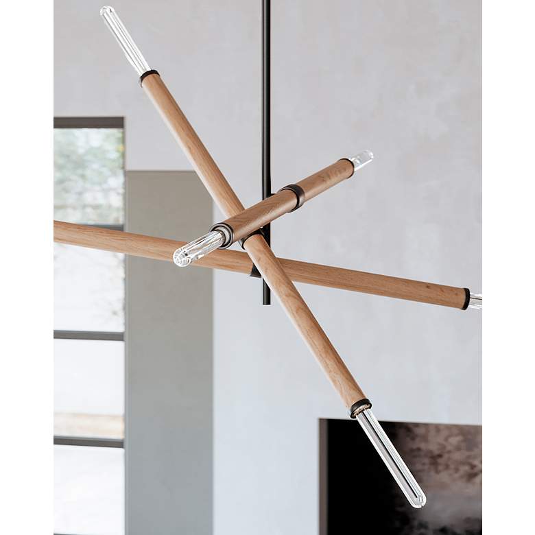 Image 3 Cruiz 50 3/4" Wide Soft Black 6-Light Island Chandelier more views