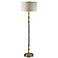 Crushed Crystal Glass Ice Satin Brass Floor Lamp