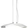 Crushed Ice 36" Wide Chrome LED Kitchen Island Light Pendant