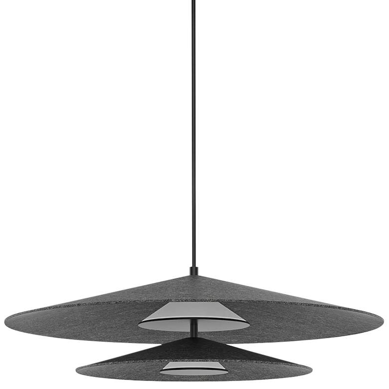 Image 1 Cruz 24" Wide Gray 2-Light LED Pendant