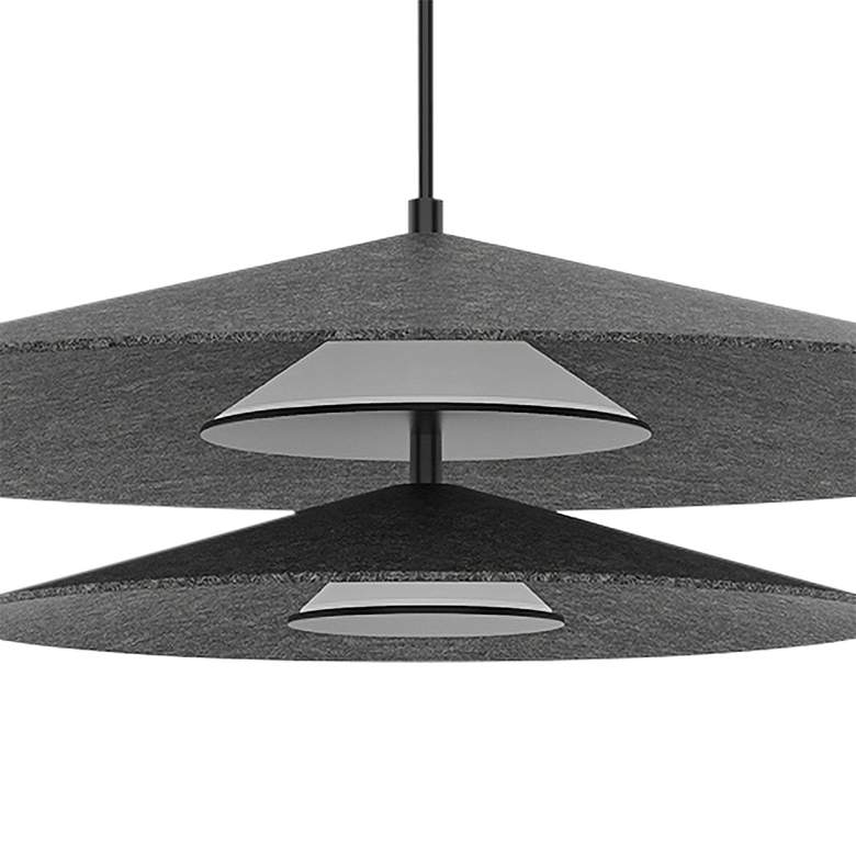 Image 2 Cruz 24" Wide Gray 2-Light LED Pendant more views