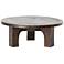 Cruz 38" Wide Antique Rust Round Outdoor Coffee Table