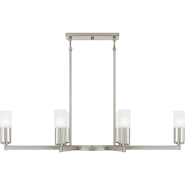 Image 3 Cruz 6-Light Brushed Nickel Linear Chandelier more views