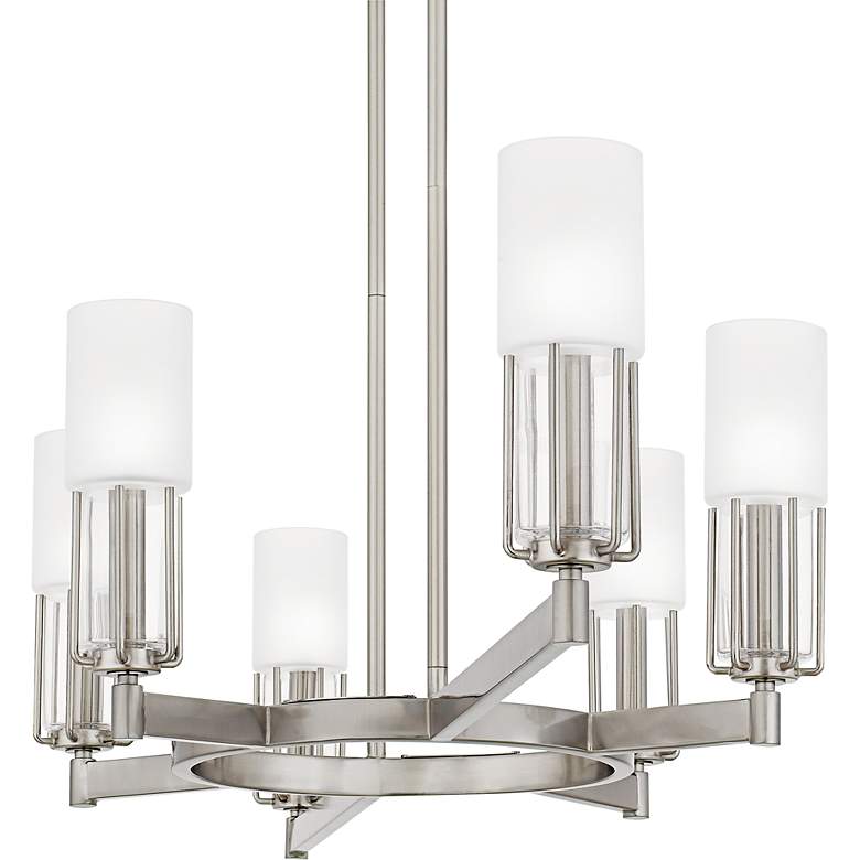 Image 5 Cruz 6-Light Brushed Nickel Linear Chandelier more views