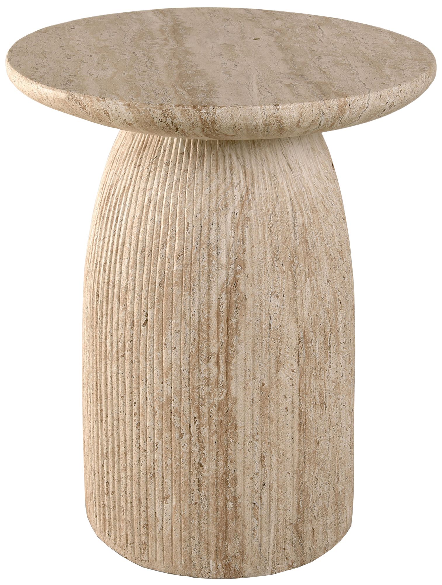 Image 2 Cruzu 17" Wide Light Brown Travertine Ro