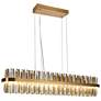 2_Crygobar 1-Light LED Gold Crystal Island Chandelier