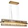 Crygobar 1-Light LED Gold Crystal Island Chandelier