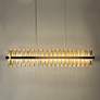 1_Crygobar 1-Light LED Gold Crystal Island Chandelier