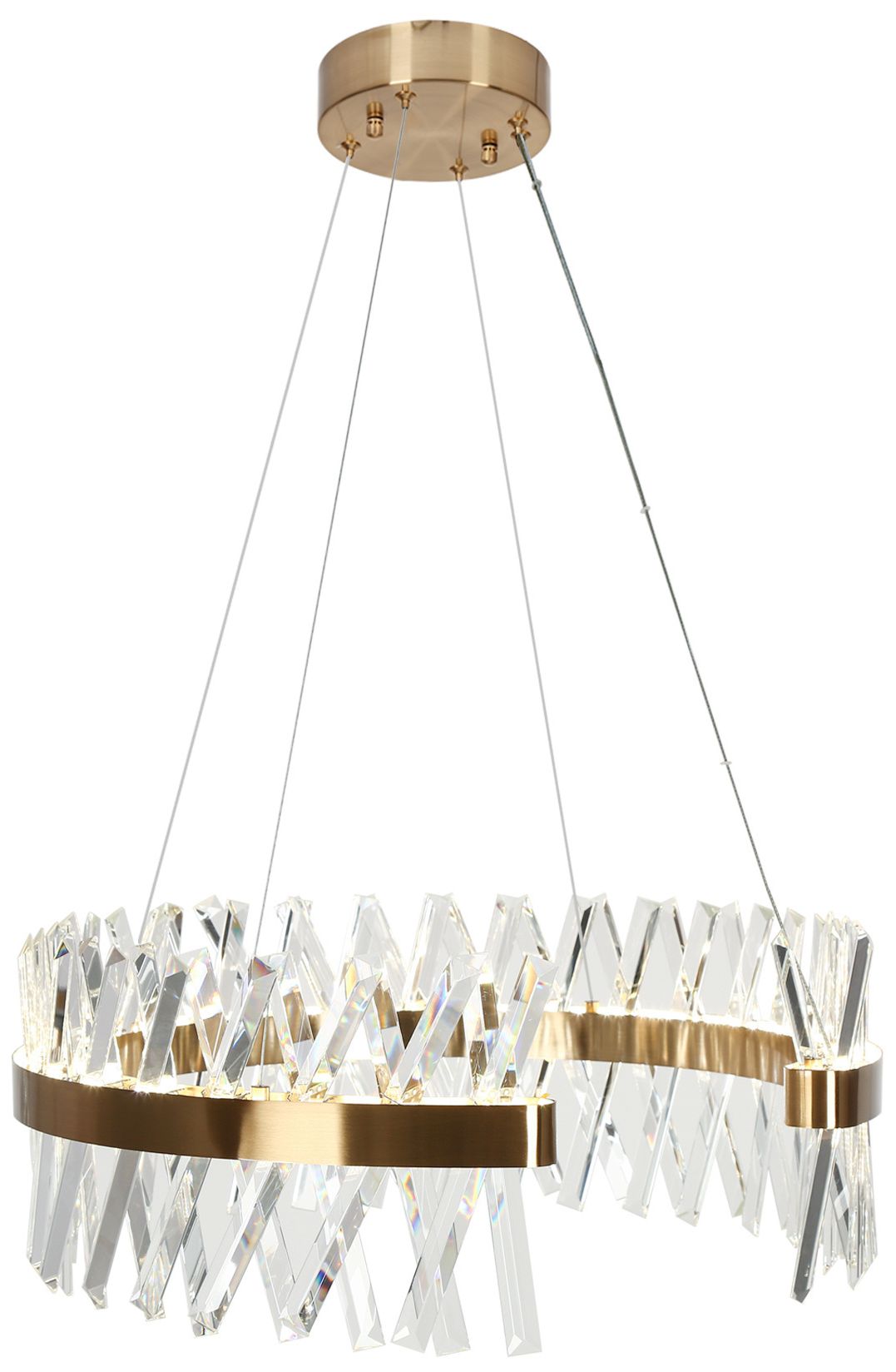 Crygobar 2-Light Crystal Drum LED Chandelier - Made to Order