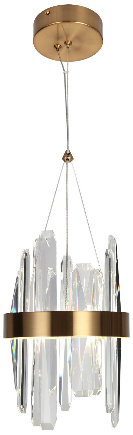 Crygobar 2-Light Mini Crystal Drum LED Chandelier - Made to Order