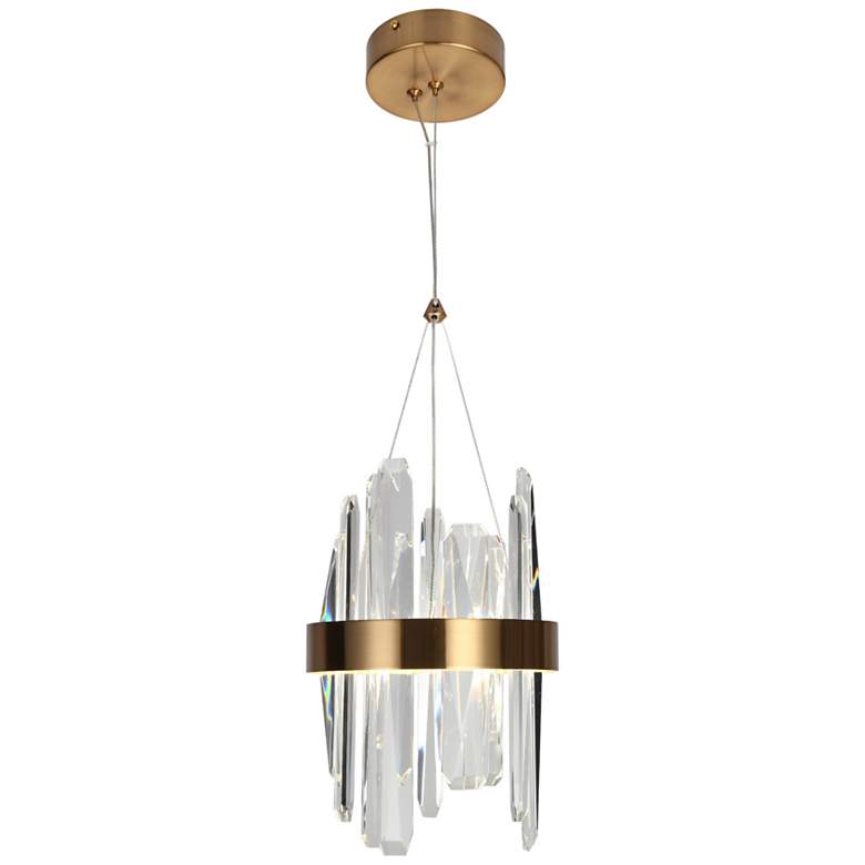Image 1 Crygobar 2-Light Mini Crystal Drum LED Chandelier