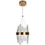 1_Crygobar 2-Light Mini Crystal Drum LED Chandelier
