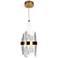 Crygobar 2-Light Mini Crystal Drum LED Chandelier