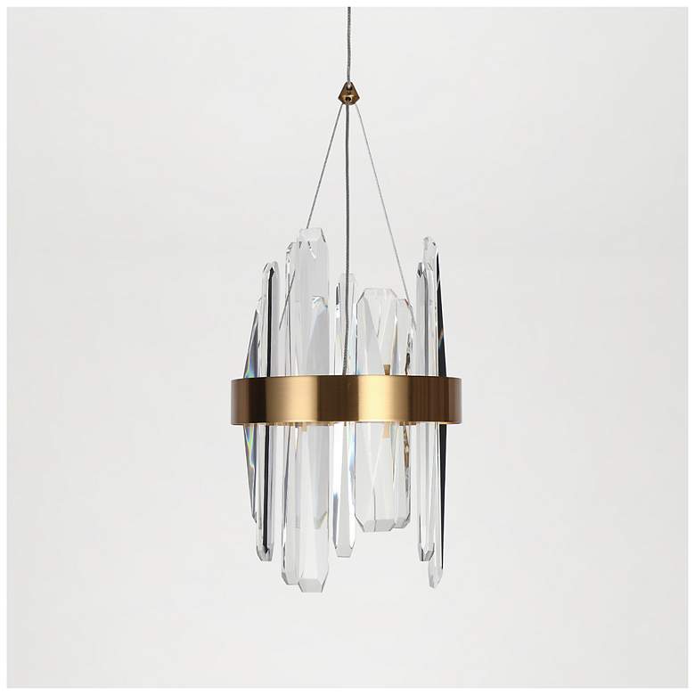 Image 3 Crygobar 2-Light Mini Crystal Drum LED Chandelier more views