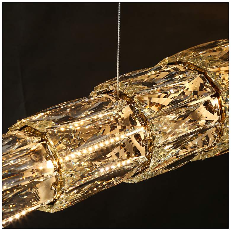 Image 5 Cryptography 1-Light LED Gold Island Chandelier more views