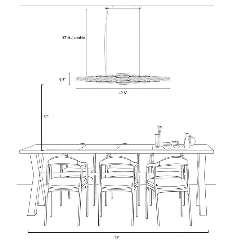 Image 6 Cryptography 1-Light LED Gold Island Chandelier more views
