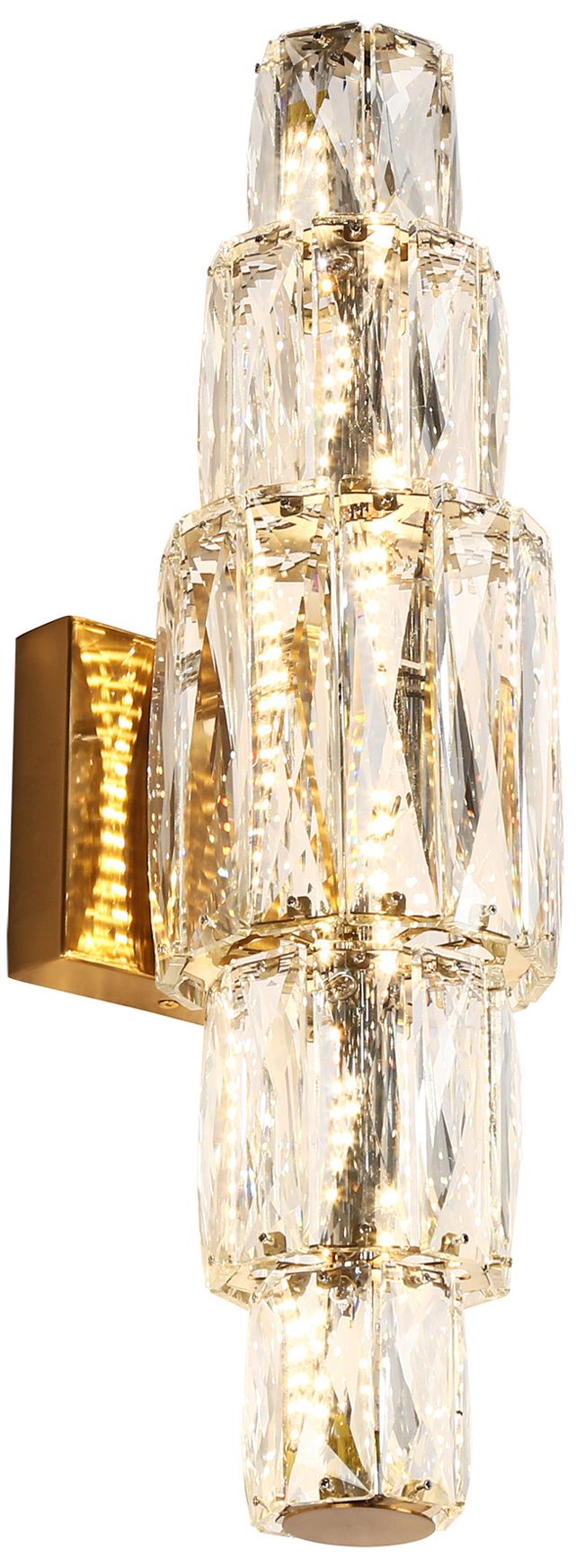 Cryptography 1-Light LED Gold Wall Sconces - Made to Order