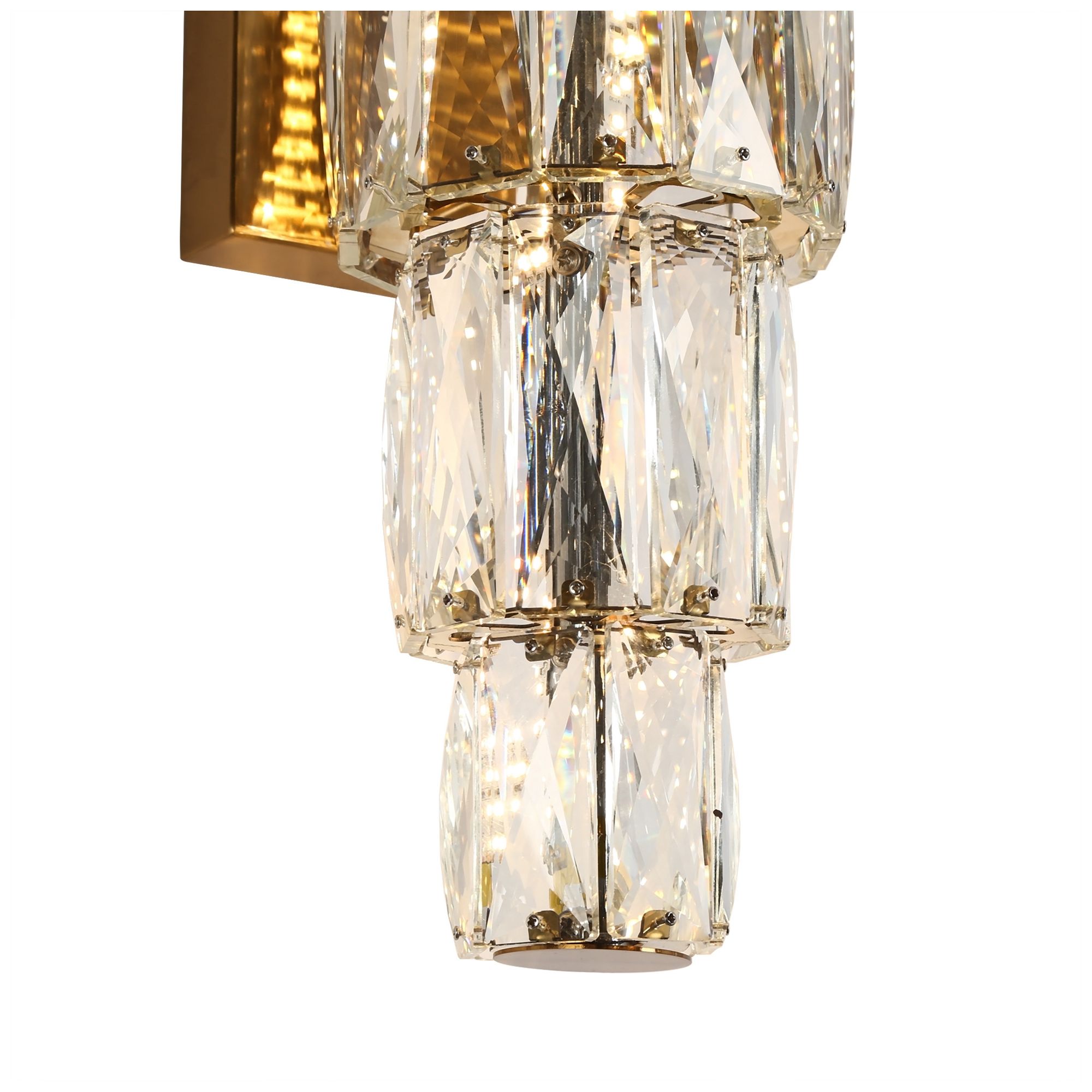 Cryptography 1-Light LED Gold Wall Sconces - Made to Order